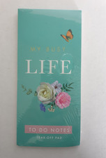 Magnetic To Do List Notepad for Fridge Lined Pink White Pages Inside Thoughts