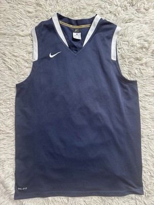 Nike Basketball Dri-FIT Reversible Jersey Mens Size L Blue White Sleeveless Tank