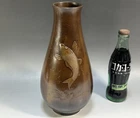 Japanese Ikebana Antique Bronze Silver Gold Mix Metal Koi Carp Fish Flower Vase