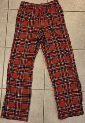 Joyspun Womens PJ Sleep Pants Sz XS (0-2) Soft Flannel Red Plaid