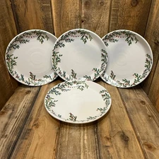 POTTERY BARN CHRISTMAS IN THE COUNTRY STONEWARE DINNER PLATE SET OF 4