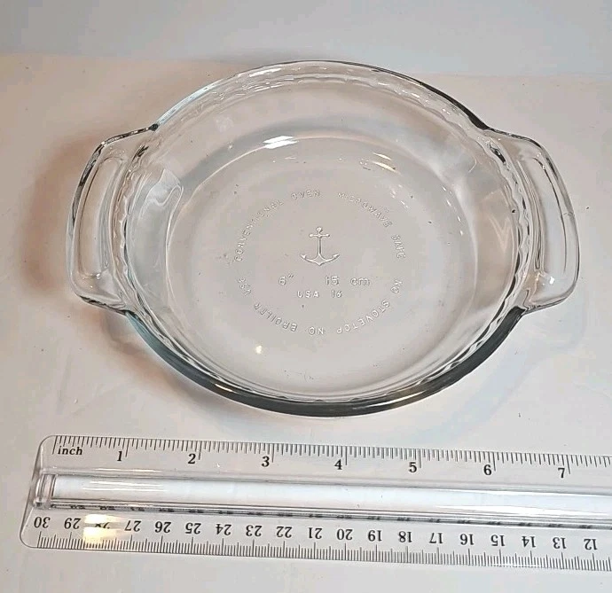 Anchor Hocking 6 Inch Mini Pie Plates Side Handles For Baking Fluted Rim.