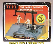 Vintage Star Wars Playset Boxed Jabba the Hutt Dungeon C9 with C6 ROTJ Box & ...