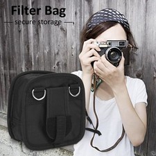 9 Slots Filter Bag Nylon Case Wallet Pouch Camera Accessory with Shoulder Strap