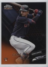 2021 Topps Chrome Black Orange Refractor 10/25 Andres Gimenez #28 6fs