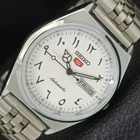 AUTOMATIC VINTAGE REFURBISHED SEIKO 5 JAPAN 6309A MENS WHITE WATCH a441410-7