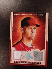 2015 DIAMOND KINGS STUDIO PORTRAITS SILVER STEPHEN STRASBURG DUEL RELICS #/99 