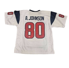 Andre Johnson Autographed WHITE Pro Style Jersey- JSA Witness Auth HOF 2024