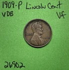 1909-P VDB Lincoln Wheat Cent 1c Vf Very Fine