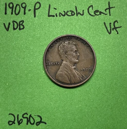 1909-P VDB Lincoln Wheat Cent 1c Vf Very Fine