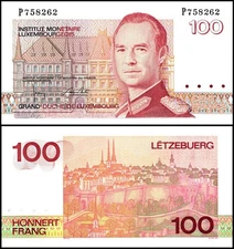 Luxembourg 100 Francs, 1993, P-58b, UNC