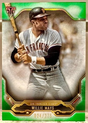 JERSEY # MATCH! 2020 Topps Triple Threads Willie Mays Emerald 24/275! GIANTS!