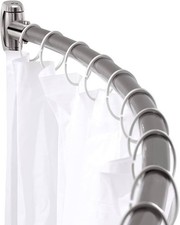 Chrsouly Curved Shower Rod 42-72  Stainless Steel Silver