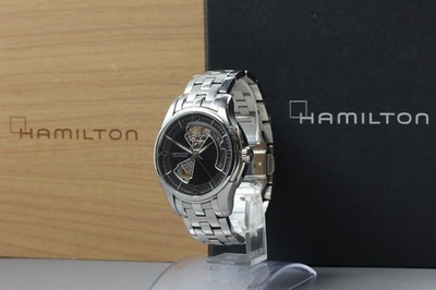 [Exc+5] Hamilton Jazzmaster Open Heart H325651 automatische schwarze Uhr Japan