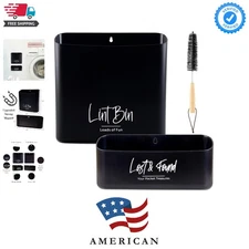 Magnetic Lint Bin Set: Stylish Laundry Organization with Farmhouse Charm