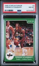 1984-85 Star Gatorade #3 Terence Stansbury PSA 8 Indiana Pacers CENTERED