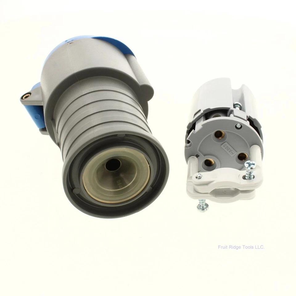 CEWE Gray Pin and Sleeve Receptacle w/Blue Lid 32A 200-250V 6H IP44 CSG232-6 - Image 4 of 4