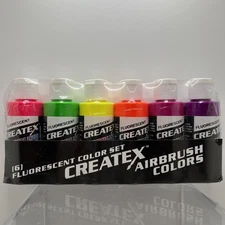 Fluorescent Createx Airbrush Colors Set