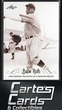 Babe Ruth 2016 Leaf Babe Ruth Collection #23 Boston Braves Hall of Fame