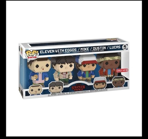 Funko Pop! 8-Bit: Stranger Things - Eleven with Eggos / Mike / Dustin / Lucas -