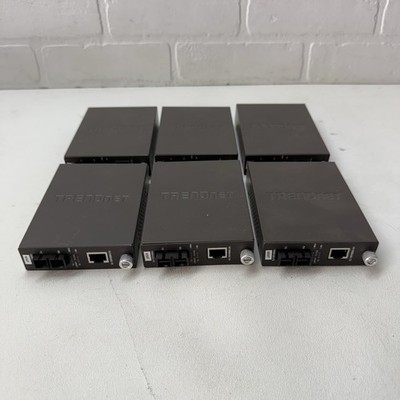 6 TRENDnet TFC-110MSC 10/100Base-TX to 100Base-FX MM SC Fiber Media Converters