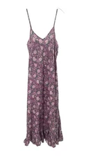 Mille Purple Floral Tropical Slip Dress Resort Sz XL