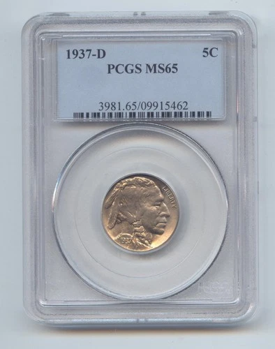1937-D Buffalo Nickel, PCGS MS-65