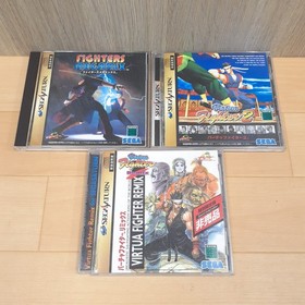 SEGA SATURN CONSOLE bundle with 2 controllers & 8 games Japan NTSC-J tested