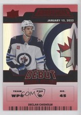 2022 Upper Deck Credentials Debut Ticket Access Red 259/299 Declan Chisholm 1ee0