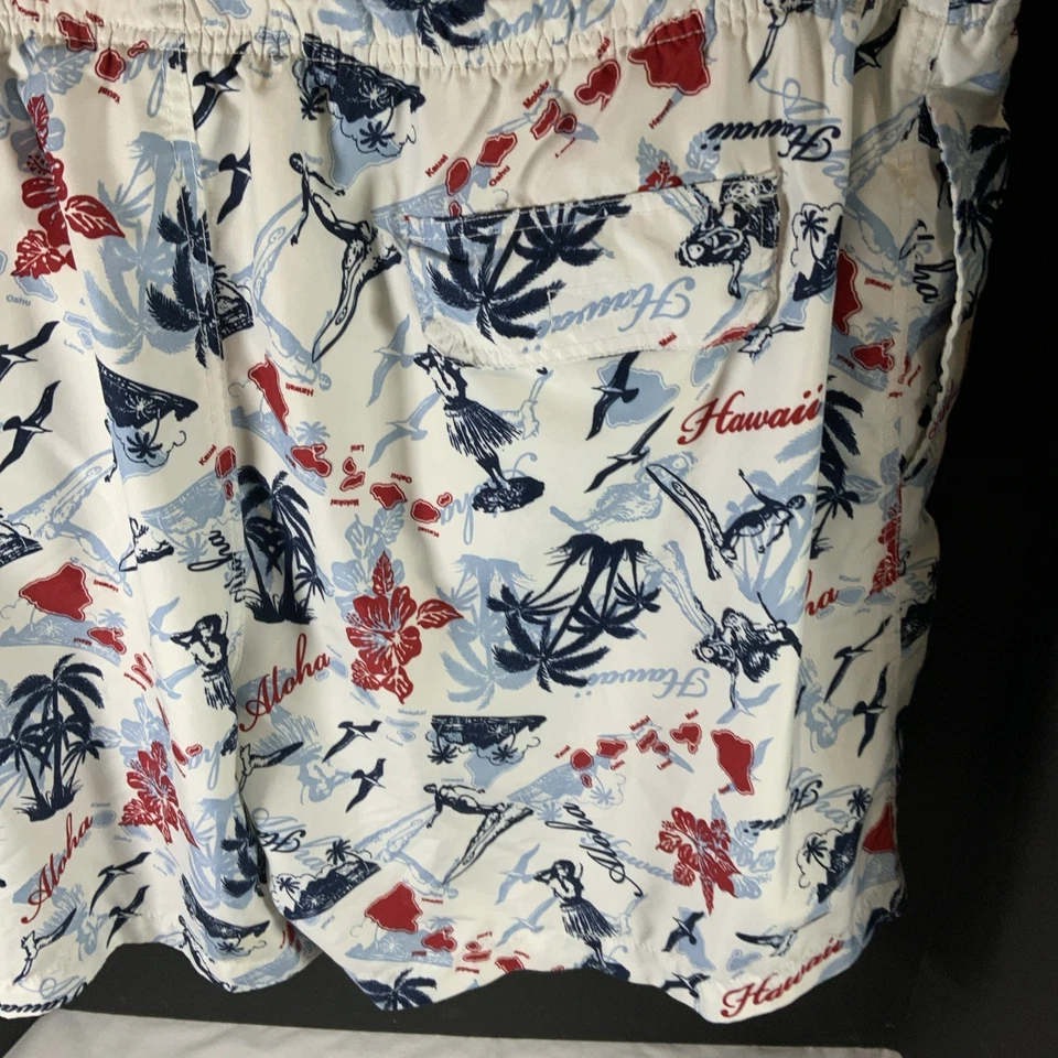 Bañador Islander bolsillos forrados/forro interior Hawaii Aloha para hombre XXL Foto 4 de 4