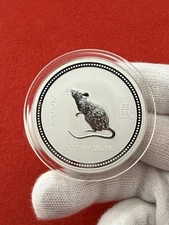 2008 2 Oz .999 Silver 2 Dollars Series I Australian Lunar Year of the Mouse Rat
