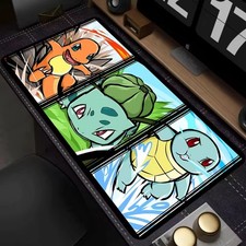 Pokemon Mouse Pad Charmander Bulbasaur Squirtle XL Desk Mat Anime Accessories