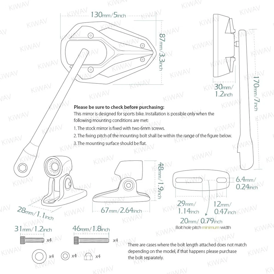 Alfombrilla de espejo carenado rojo ViperII base negra ajustable se adapta a Kawasaki Ninja ZX ZZR Foto 2 de 4