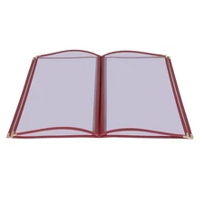 WeChef 30PCS Menu Cover 4 Page 8 View 8.5x14" Corner Stitch Restaurant Cafe