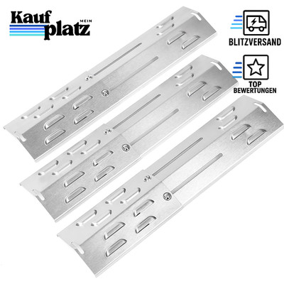 Universal Brennerabdeckung 29-43cm Edelstahl für Gasgrill 3 Stück