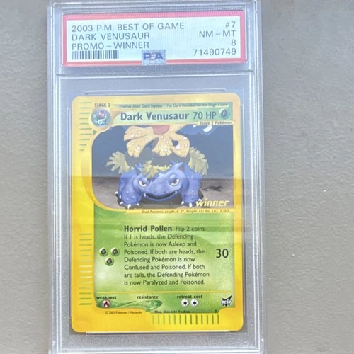 Pokémon Dark Venusaur 007/009 Best of Promo Winner PSA 8 Regular 2003