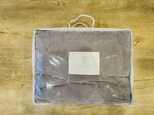 Dorma  Adeena Grey Cotton Velvet Bedspread Double/King 235 x 235cm