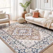 5X7 Area Rugs for Living Room, Washable Area Rug, Rugs for Bedroom, Kitchen, Vin