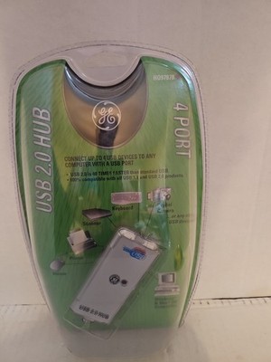 GE 4-Port USB 2.0 Hub (Model HO97878) designed to expand a single USB port into