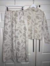 Mint Velvet Women's Cream Jacquard Co Ord Set Size Uk 8/10