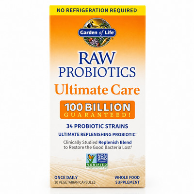 Garden of Life Raw Probiotics Ultimate Care 100 Billion 30 Capsules