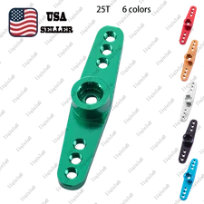 1PC 25T High-Strength CNC Aluminum Straight Servo Arm for RC Cars - 6 Colors
