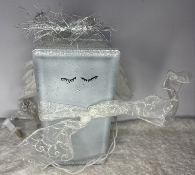 Pale Blue Angelic Light Up Box With Real Feather Wings SUPER RARE SHIPS IN 24 HR