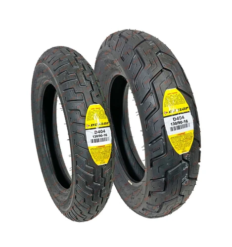 Dunlop 130/90-16 Motorcycle Front Rear Tire D404 130/90B16 Tires 130 90 16 Set