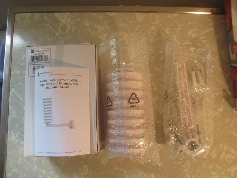 NEW Ambient Weather WH31-SRS Temperature & Humidity Solar Radiation Shield kit - Image 2 of 4