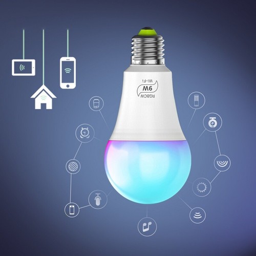 9W Wifi Smart Bulb E27 B22 Multi-Color LED Lamp Amazon Alexa Google App - Picture 10 of 11