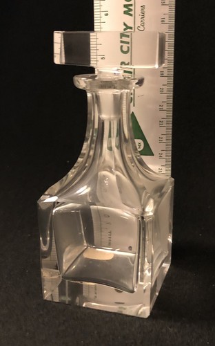 Vintage Bohemian Crystal Perfume Scent Bottle 5 1/2” Czechoslovakian - Picture 3 of 6