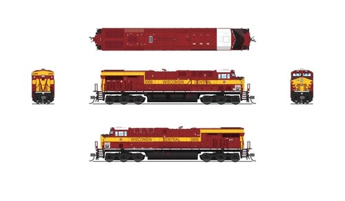 Pintura Broadway escala N 8612 GE ES44AC, CN 3069, Wisconsin Central Heritage, Para - Imagen 2 de 2