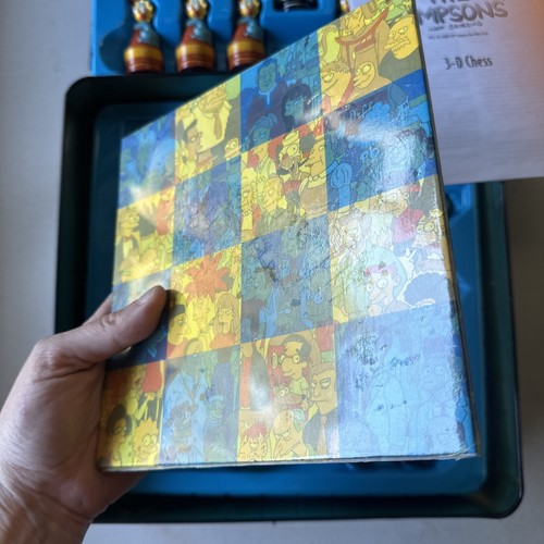 The Simpsons 3D Chess Set Tin Collector Box Cardinal 1998 Complete Game - READ - Picture 3 of 8