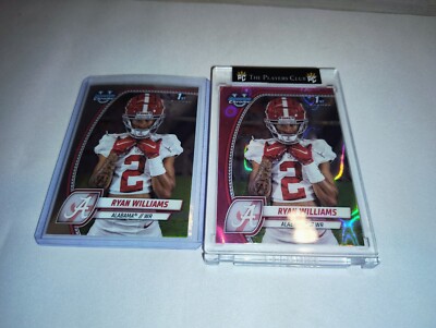 Ryan Williams 2024 Bowman Chrome U Pink Lava Refractor Alabama Crimson Tide Lot